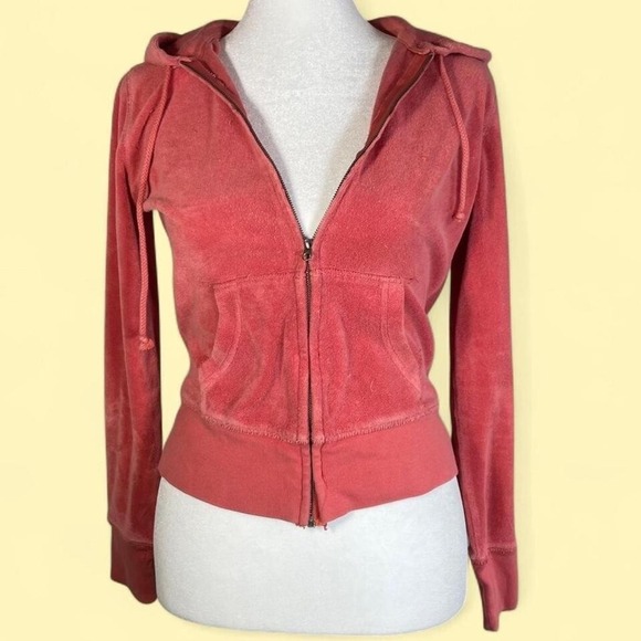 Vintage Y2K American Eagle Women's Corral Terry Cloth Zip Up Jacket Glam Retro - Picture 1 of 7